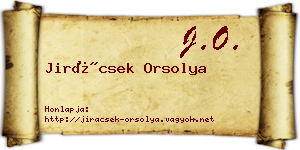 Jirácsek Orsolya névjegykártya